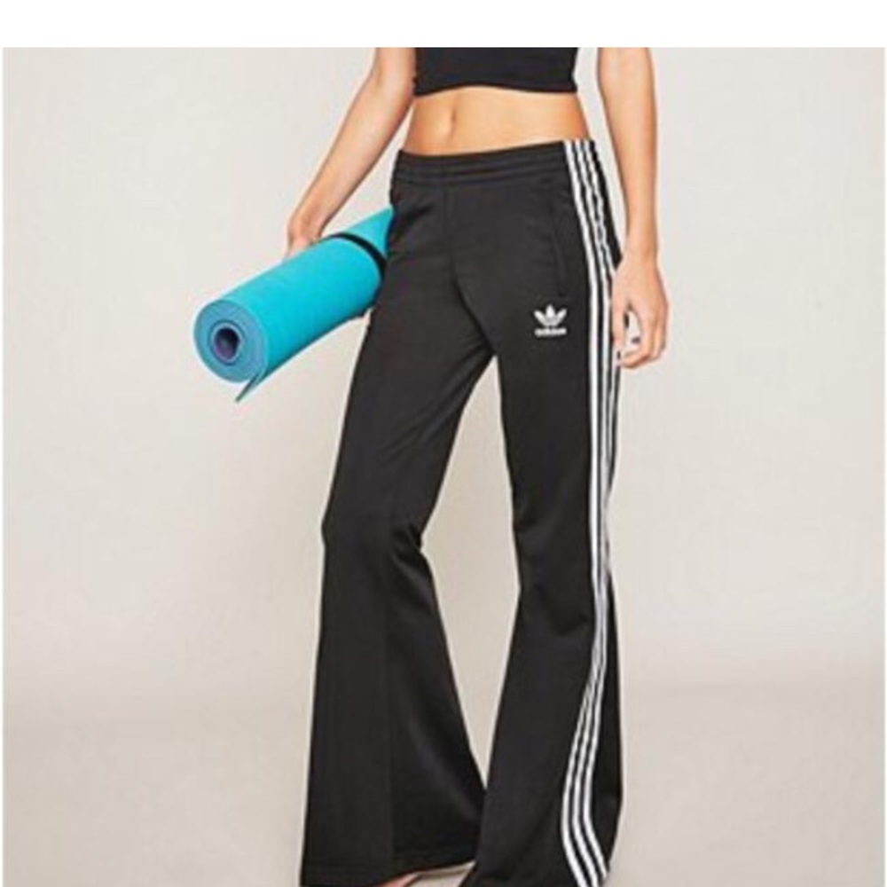Adidas Flare Leg Track Pants. NWT. Medium. Black